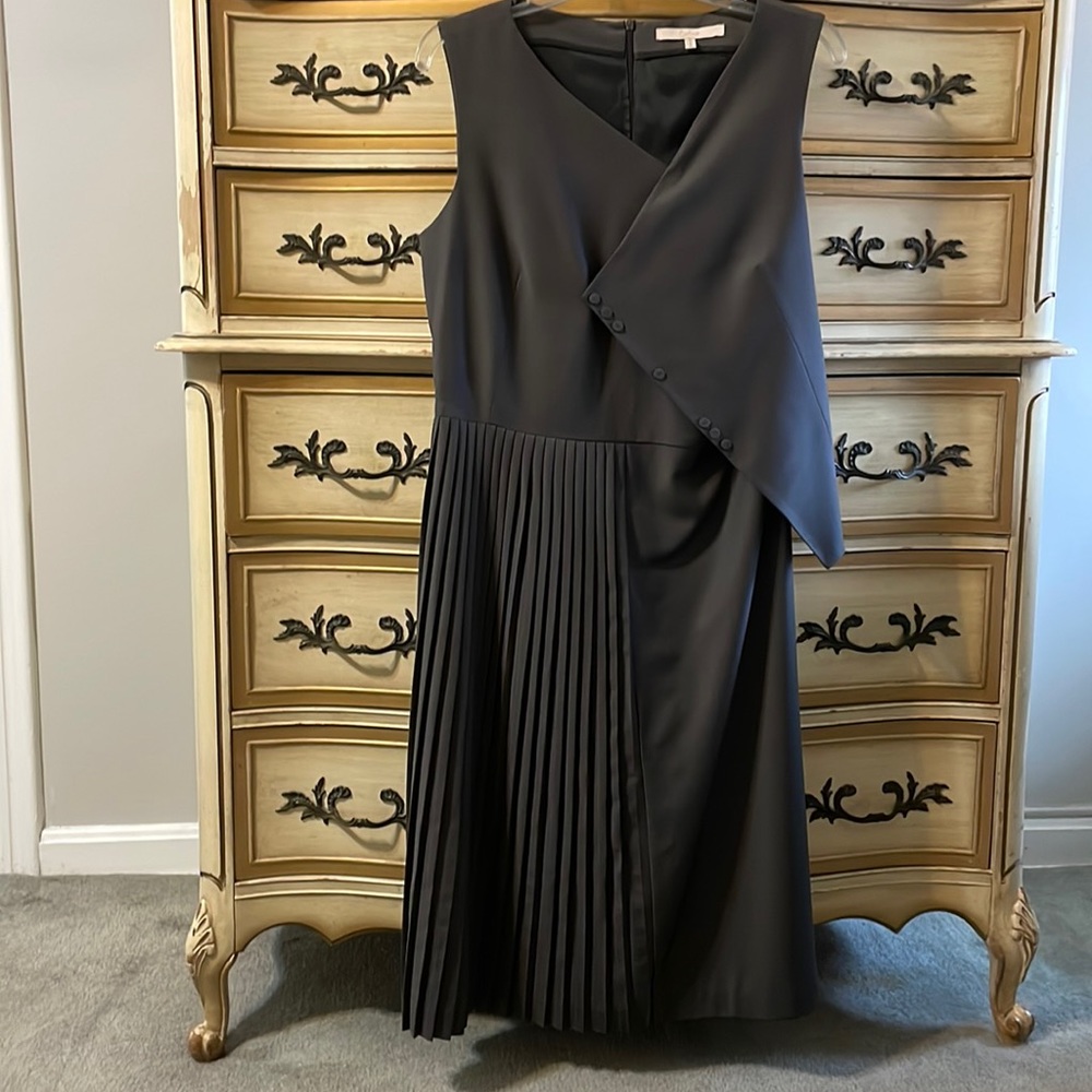 Carlucci Charcoal Gray Sleeveless Jumper Dress *88% wool* size 38 EU